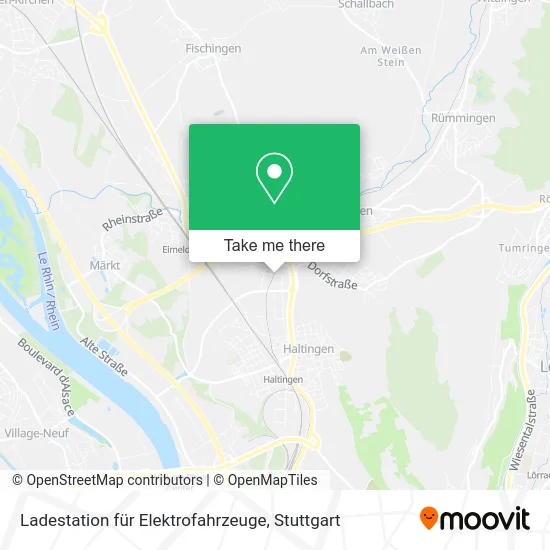 Карта Ladestation für Elektrofahrzeuge