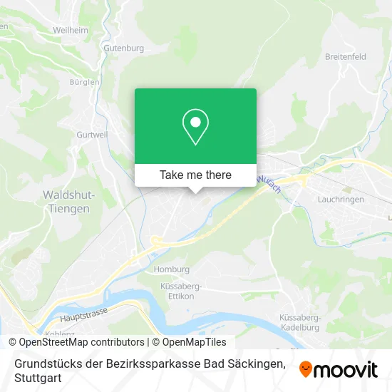 Карта Grundstücks der Bezirkssparkasse Bad Säckingen
