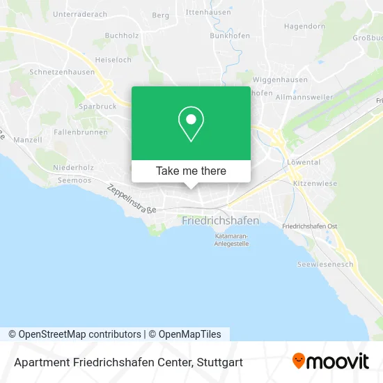 Карта Apartment Friedrichshafen Center