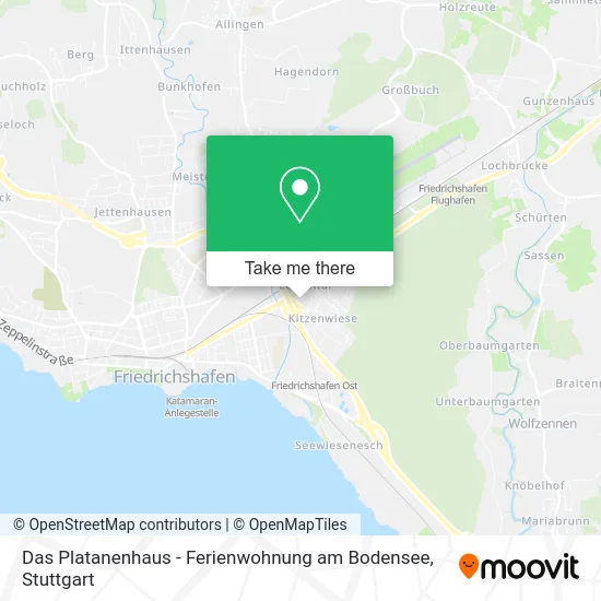 Карта Das Platanenhaus - Ferienwohnung am Bodensee