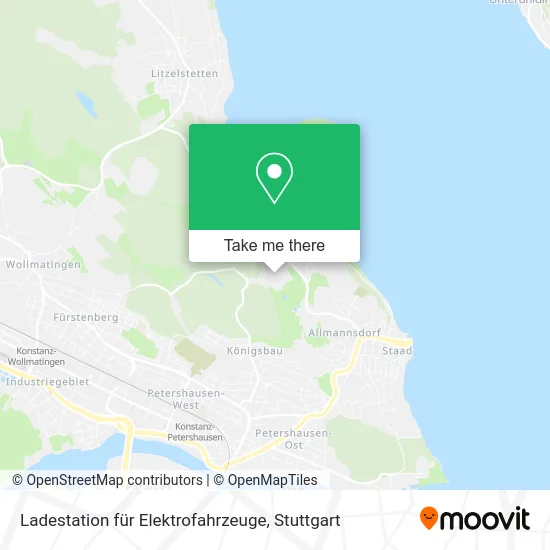 Карта Ladestation für Elektrofahrzeuge