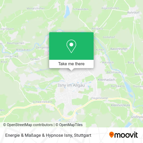 Карта Energie & Maßage & Hypnose Isny