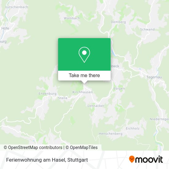 Карта Ferienwohnung am Hasel