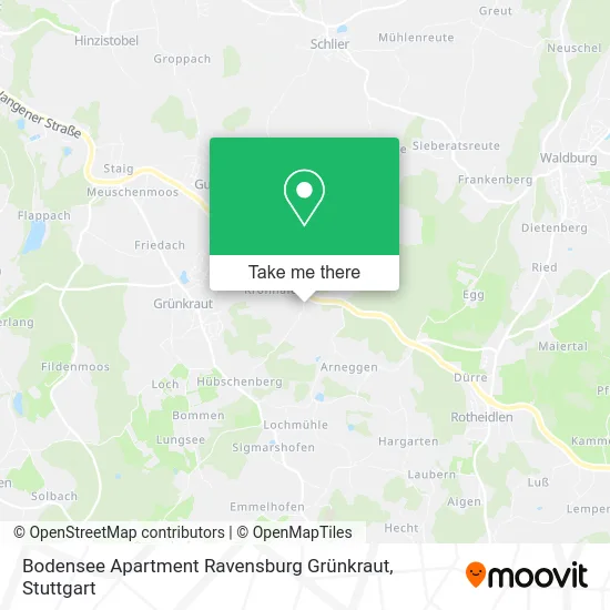 Карта Bodensee Apartment Ravensburg Grünkraut