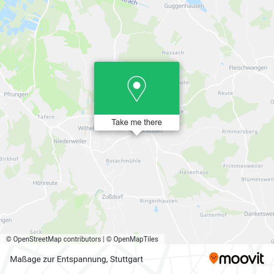 Карта Maßage zur Entspannung