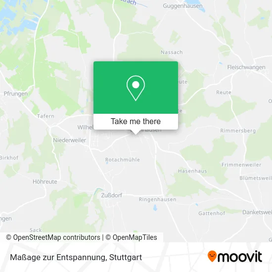 Карта Maßage zur Entspannung