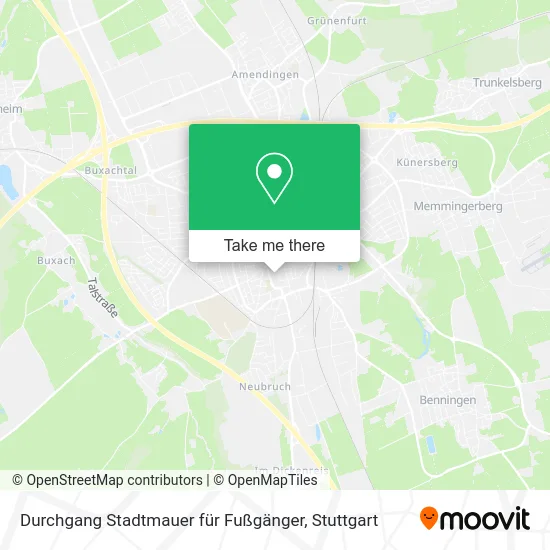 Карта Durchgang Stadtmauer für Fußgänger
