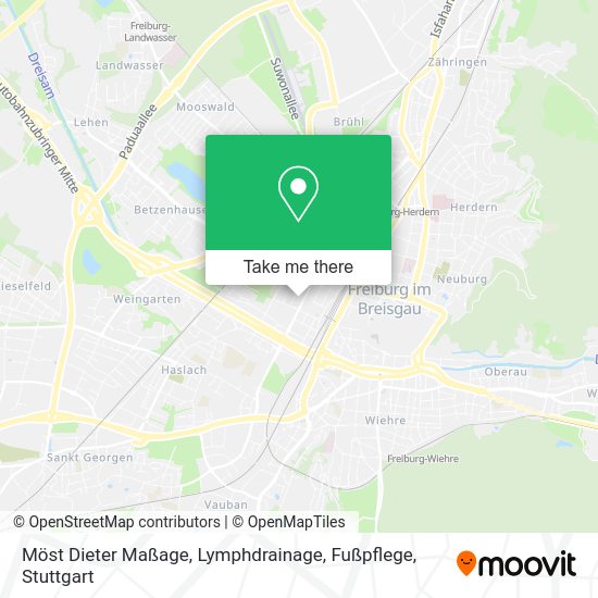 Карта Möst Dieter Maßage, Lymphdrainage, Fußpflege