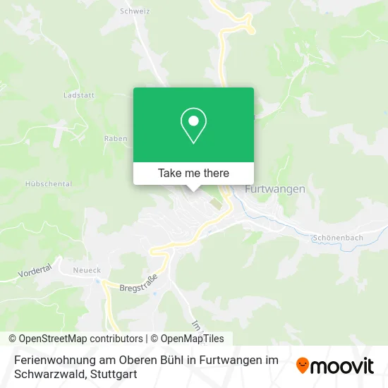 Карта Ferienwohnung am Oberen Bühl in Furtwangen im Schwarzwald