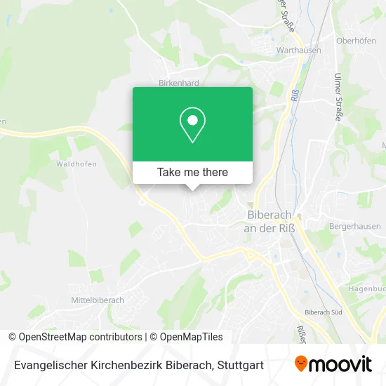 Карта Evangelischer Kirchenbezirk Biberach