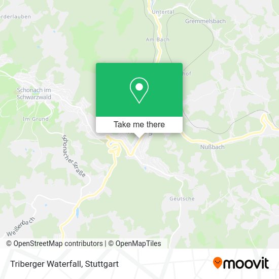 Triberger Waterfall map