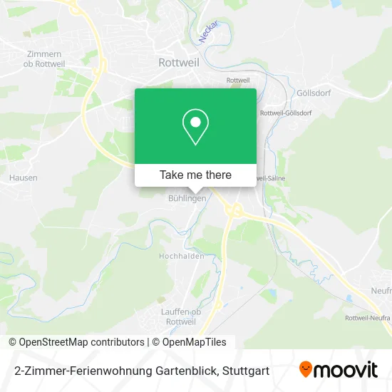 Карта 2-Zimmer-Ferienwohnung Gartenblick