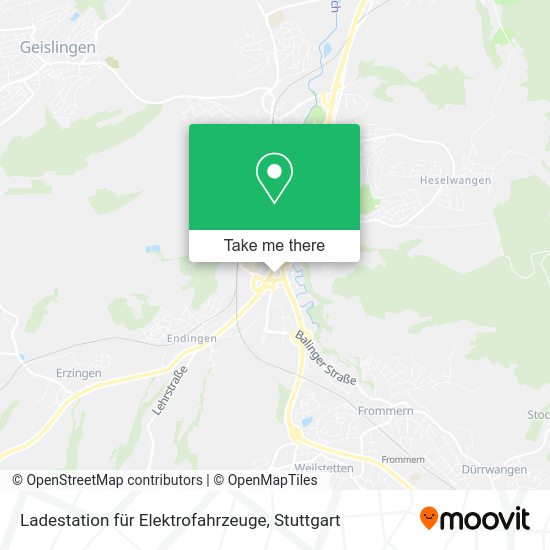 Карта Ladestation für Elektrofahrzeuge