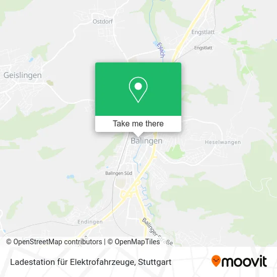 Карта Ladestation für Elektrofahrzeuge