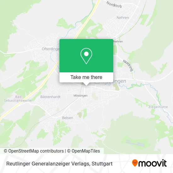 Карта Reutlinger Generalanzeiger Verlags
