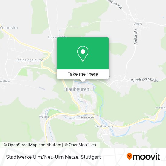 Карта Stadtwerke Ulm/Neu-Ulm Netze