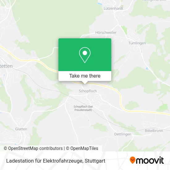 Карта Ladestation für Elektrofahrzeuge