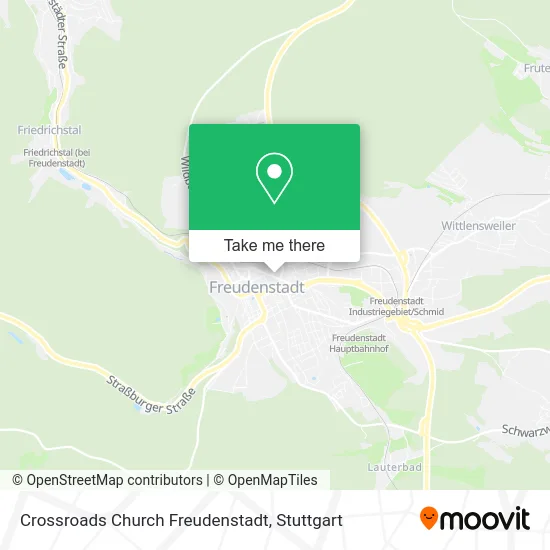 Карта Crossroads Church Freudenstadt