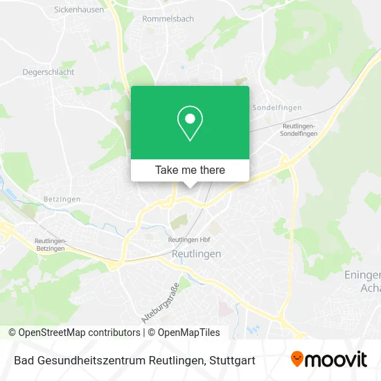 Карта Bad Gesundheitszentrum Reutlingen