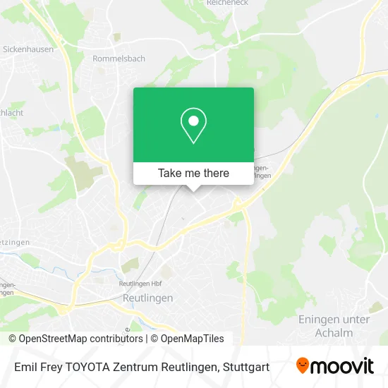 Карта Emil Frey TOYOTA Zentrum Reutlingen
