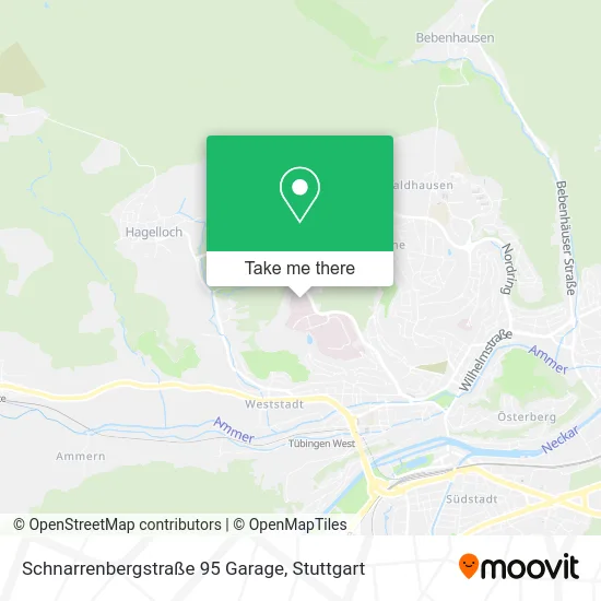 Карта Schnarrenbergstraße 95 Garage