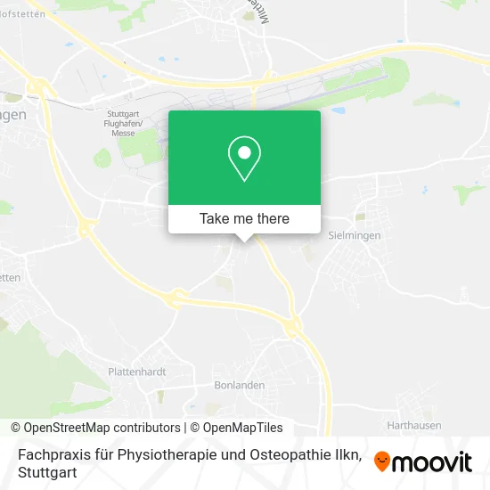 Карта Fachpraxis für Physiotherapie und Osteopathie Ilkn
