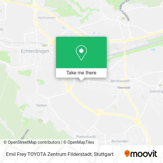 Карта Emil Frey TOYOTA Zentrum Filderstadt