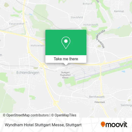 Карта Wyndham Hotel Stuttgart Messe