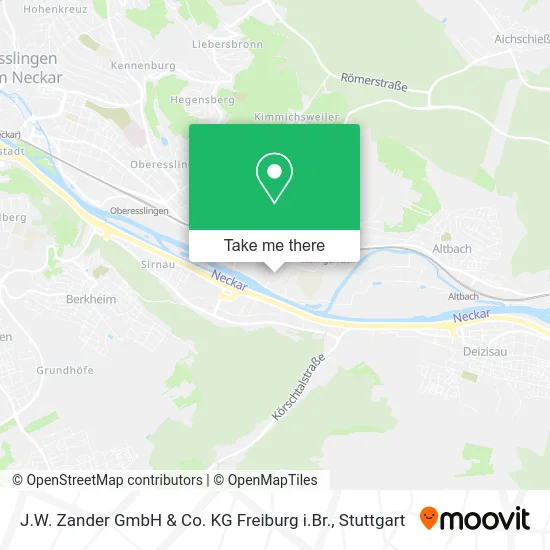 Карта J.W. Zander GmbH & Co. KG Freiburg i.Br.