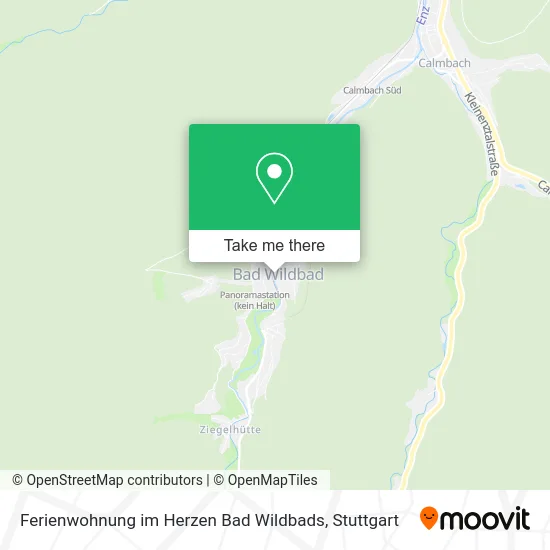 Карта Ferienwohnung im Herzen Bad Wildbads