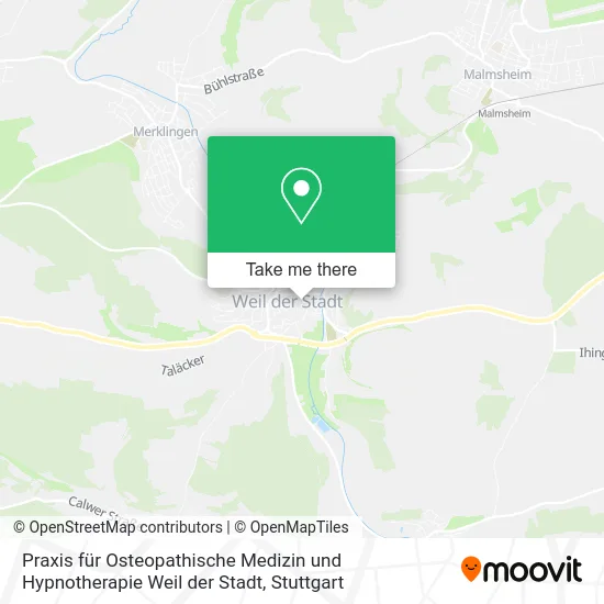 Карта Praxis für Osteopathische Medizin und Hypnotherapie Weil der Stadt
