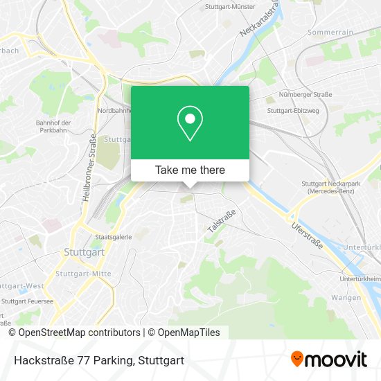 Карта Hackstraße 77 Parking