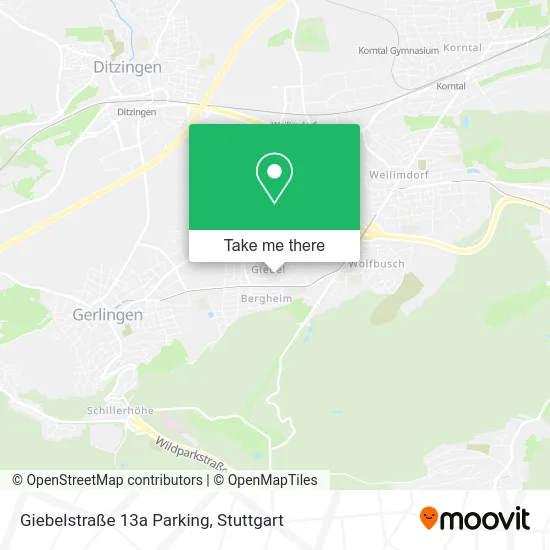 Карта Giebelstraße 13a Parking