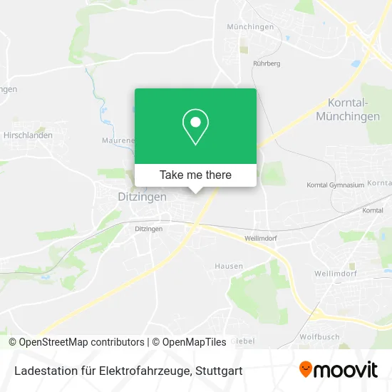 Карта Ladestation für Elektrofahrzeuge