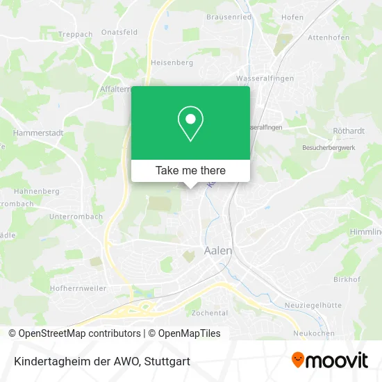 Карта Kindertagheim der AWO