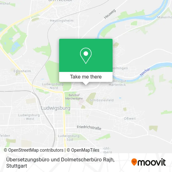 Карта Übersetzungsbüro und Dolmetscherbüro Rajh