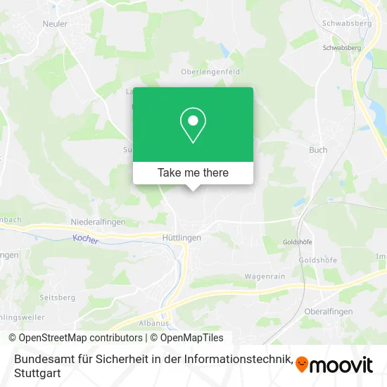 Карта Bundesamt für Sicherheit in der Informationstechnik