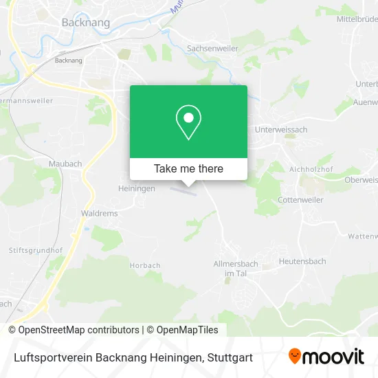 Карта Luftsportverein Backnang Heiningen