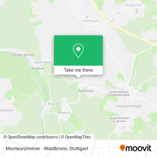 Карта Monteurzimmer - Waldbronn