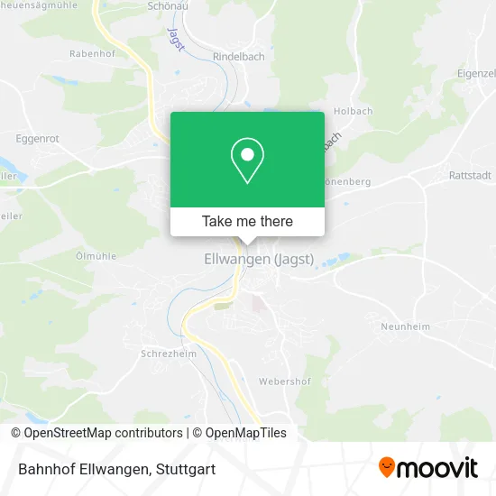 Bahnhof Ellwangen map