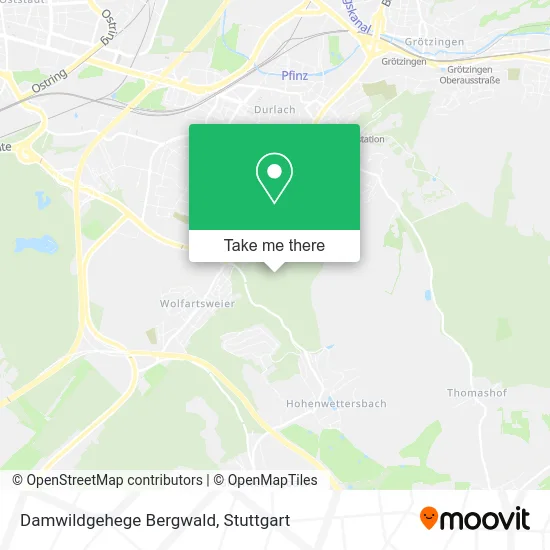 Карта Damwildgehege Bergwald