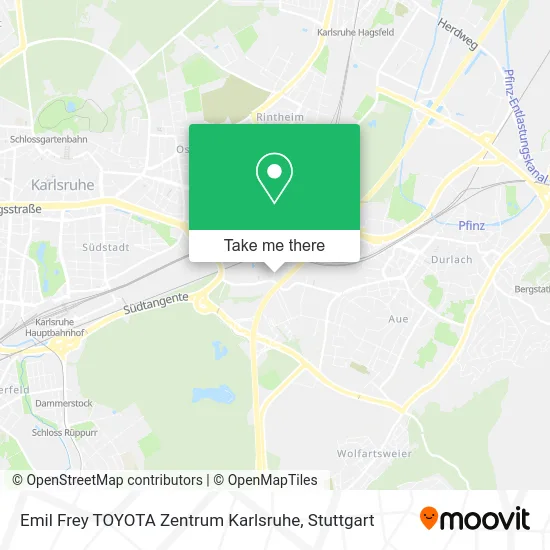 Карта Emil Frey TOYOTA Zentrum Karlsruhe