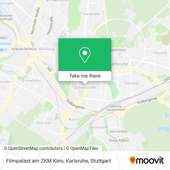 Карта Filmpalast am ZKM Kino, Karlsruhe