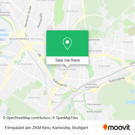 Карта Filmpalast am ZKM Kino, Karlsruhe