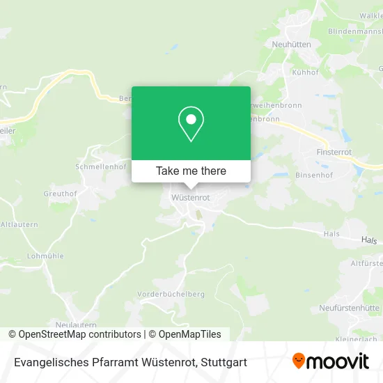 Карта Evangelisches Pfarramt Wüstenrot