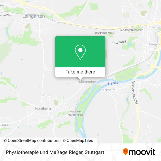 Карта Physiotherapie und Maßage Rieger