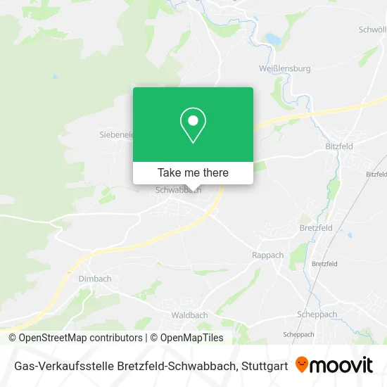 Карта Gas-Verkaufsstelle Bretzfeld-Schwabbach