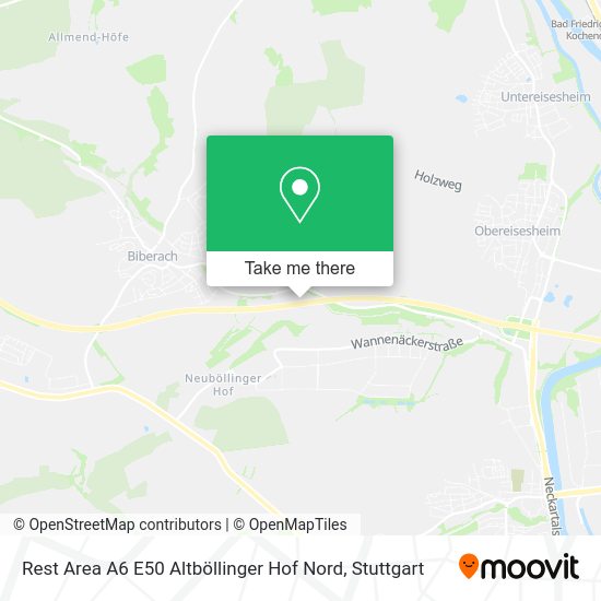 Карта Rest Area A6 E50 Altböllinger Hof Nord