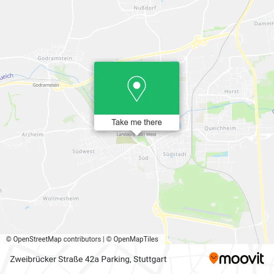 Карта Zweibrücker Straße 42a Parking