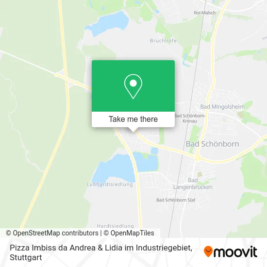 Карта Pizza Imbiss da Andrea & Lidia im Industriegebiet